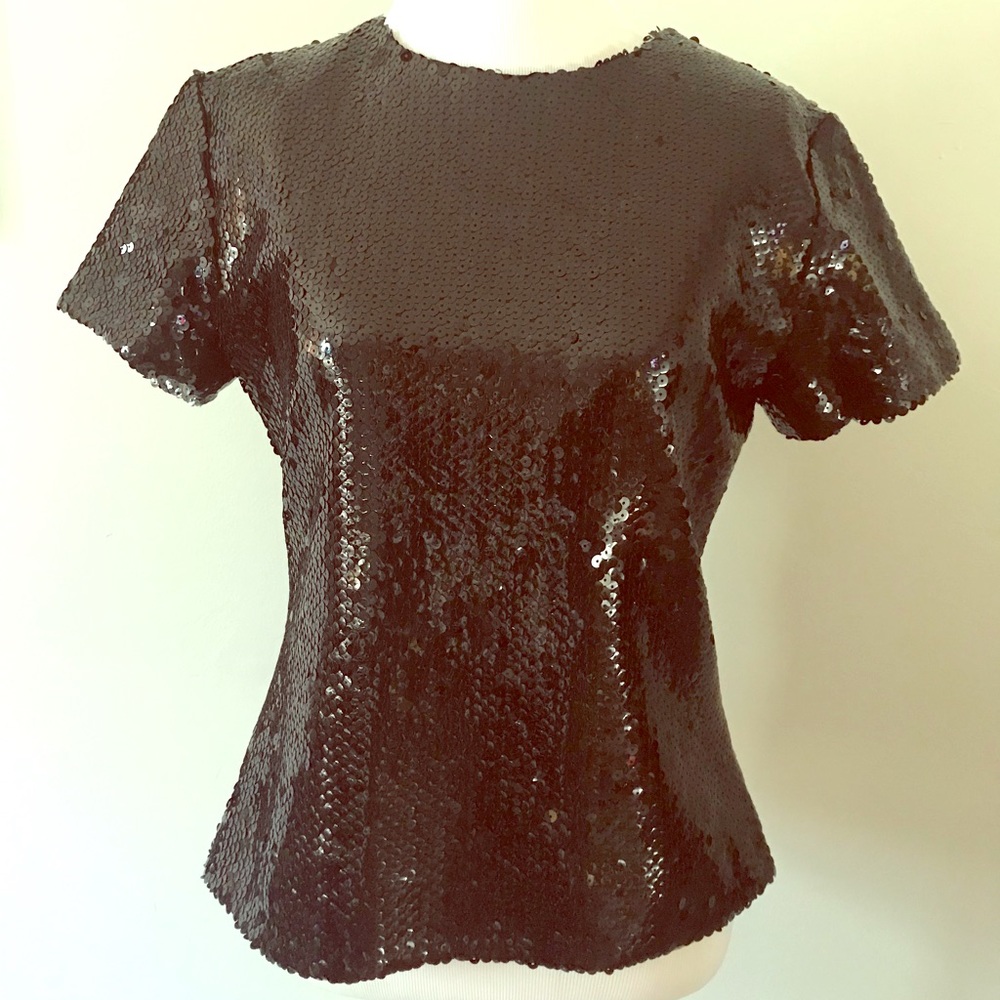 Vintage 80s Bill Blass for I.Magnin Sequin Top